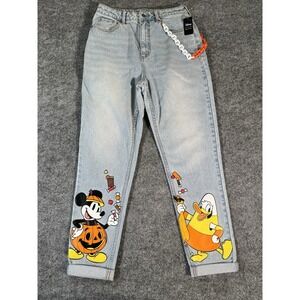 Disney Her Universe Halloween Mom Jeans Mickey Donald Candy Corn Chain Sz 5 NWT